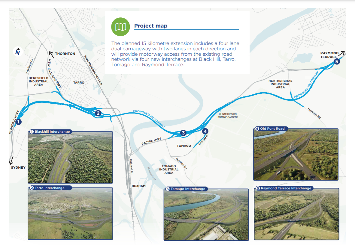 M1 Extension And Hexham Straight Projects In NSW Mark New Milestones   M1 Pacific Motorway Extension Alignment 